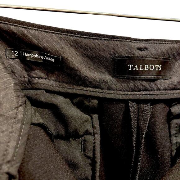 TALBOTS Black Hampshire Ankle Pants/Slacks, Size 12 - Picture 8 of 9